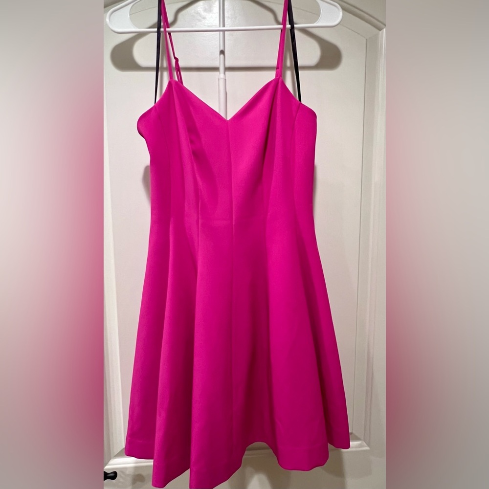 Bebe Pink Spaghetti Strap A-Line Mini Dress